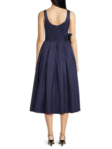 Hutch Women's Paige Sateen Midi-Dress - Navy | Thumbnail 5 Hutch Women's Paige Sateen Midi-Dress - Navy | Thumbnail 5