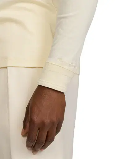 Ralph Lauren Purple Label Men's Interlock Henley Shirt - Classic Cream | Thumbnail 7 Ralph Lauren Purple Label Men's Interlock Henley Shirt - Classic Cream | Thumbnail 7