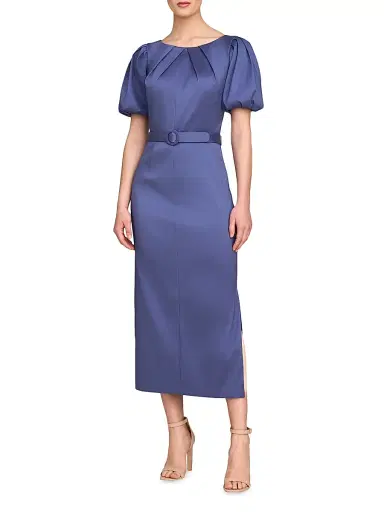 Kay Unger Women's Chiara Satin Cocktail Dress - Indigo | Thumbnail 2 Kay Unger Women's Chiara Satin Cocktail Dress - Indigo | Thumbnail 2