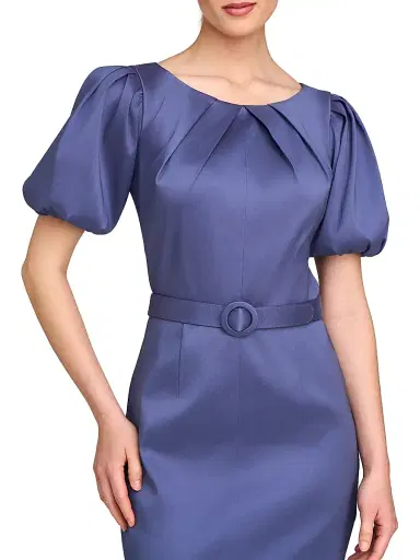 Kay Unger Women's Chiara Satin Cocktail Dress - Indigo | Thumbnail 5 Kay Unger Women's Chiara Satin Cocktail Dress - Indigo | Thumbnail 5