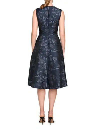 Kay Unger Women's Lottie Floral Cocktail Dress - Dark Midnight | Thumbnail 3 Kay Unger Women's Lottie Floral Cocktail Dress - Dark Midnight | Thumbnail 3