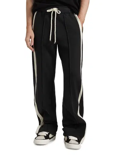 Nahmias Men's Heavy Cotton Track Pants - Worn Black | Thumbnail 3 Nahmias Men's Heavy Cotton Track Pants - Worn Black | Thumbnail 3