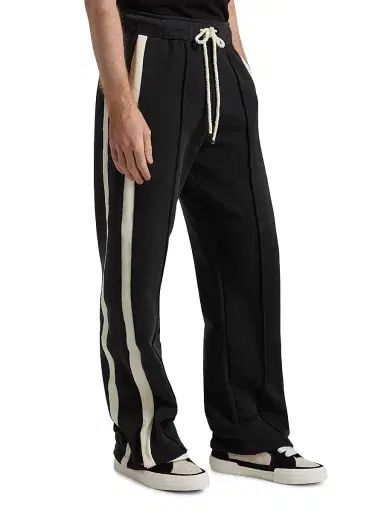 Nahmias Men's Heavy Cotton Track Pants - Worn Black | Thumbnail 4 Nahmias Men's Heavy Cotton Track Pants - Worn Black | Thumbnail 4