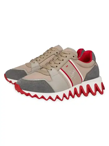 Christian Louboutin Women's Nastroshark Leather Sneakers - Version Saharienne | Thumbnail 2 Christian Louboutin Women's Nastroshark Leather Sneakers - Version Saharienne | Thumbnail 2