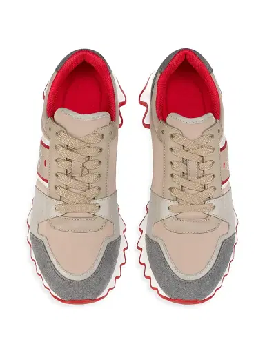 Christian Louboutin Women's Nastroshark Leather Sneakers - Version Saharienne | Thumbnail 4 Christian Louboutin Women's Nastroshark Leather Sneakers - Version Saharienne | Thumbnail 4