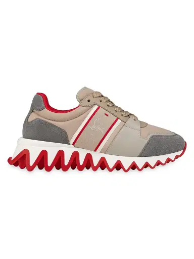 Christian Louboutin Women's Nastroshark Leather Sneakers - Version Saharienne | Thumbnail 1 Christian Louboutin Women's Nastroshark Leather Sneakers - Version Saharienne | Thumbnail 1