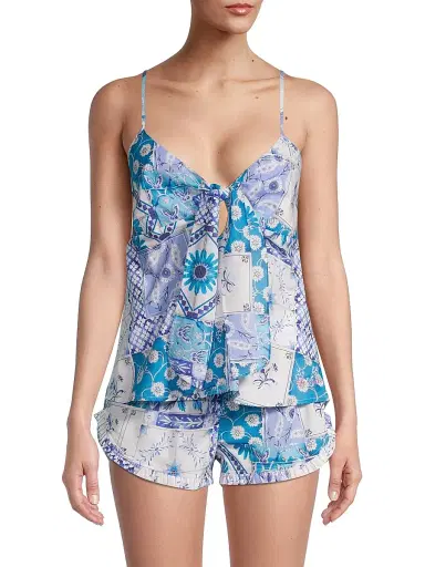 The Lazy Poet Women's Somewhere Beyond The Sea Rosie Positano 2-Piece Pajama Set - Positano | Thumbnail 3 The Lazy Poet Women's Somewhere Beyond The Sea Rosie Positano 2-Piece Pajama Set - Positano | Thumbnail 3