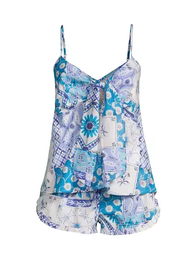 The Lazy Poet Women's Somewhere Beyond The Sea Rosie Positano 2-Piece Pajama Set - Positano | Thumbnail 1 The Lazy Poet Women's Somewhere Beyond The Sea Rosie Positano 2-Piece Pajama Set - Positano | Thumbnail 1