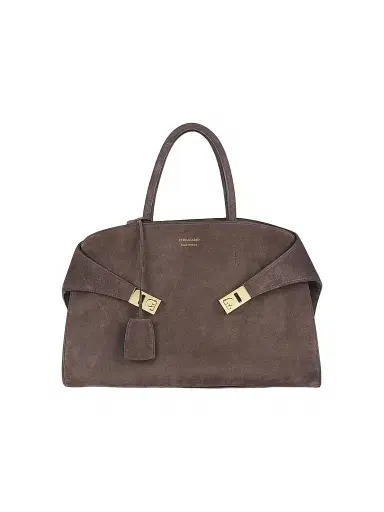 Ferragamo Women's Large Hug Suede Top Handle Bag | Thumbnail 1 Ferragamo Women's Large Hug Suede Top Handle Bag | Thumbnail 1