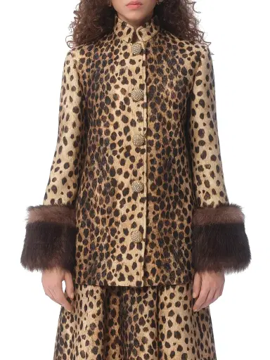 Valentino Garavani Women's Jaguar Spots Printed Wool Cloth Caban - Animal Print | Thumbnail 2 Valentino Garavani Women's Jaguar Spots Printed Wool Cloth Caban - Animal Print | Thumbnail 2