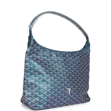 Goyard Goyard Goyardine Pearly Blue Boheme PM Hobo Bag Palladium Hardware | Thumbnail 2 Goyard Goyard Goyardine Pearly Blue Boheme PM Hobo Bag Palladium Hardware | Thumbnail 2