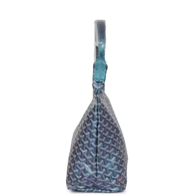 Goyard Goyard Goyardine Pearly Blue Boheme PM Hobo Bag Palladium Hardware | Thumbnail 4 Goyard Goyard Goyardine Pearly Blue Boheme PM Hobo Bag Palladium Hardware | Thumbnail 4