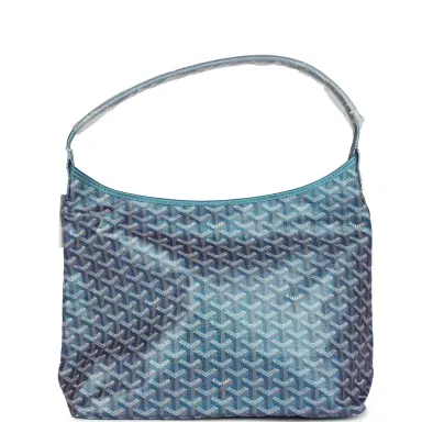 Goyard Goyard Goyardine Pearly Blue Boheme PM Hobo Bag Palladium Hardware | Thumbnail 5 Goyard Goyard Goyardine Pearly Blue Boheme PM Hobo Bag Palladium Hardware | Thumbnail 5