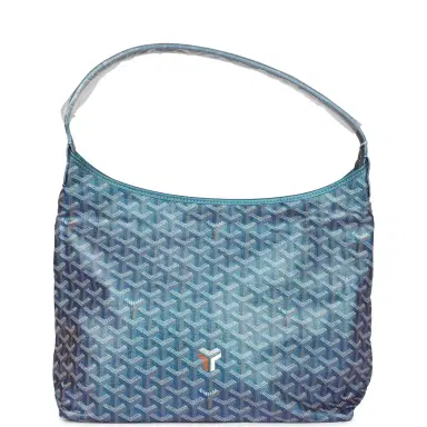 Goyard Goyard Goyardine Pearly Blue Boheme PM Hobo Bag Palladium Hardware | Thumbnail 1 Goyard Goyard Goyardine Pearly Blue Boheme PM Hobo Bag Palladium Hardware | Thumbnail 1