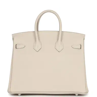 HERMÈS Hermes Birkin 25 Craie Togo Palladium Hardware | Thumbnail 4 HERMÈS Hermes Birkin 25 Craie Togo Palladium Hardware | Thumbnail 4