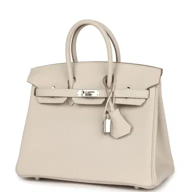 HERMÈS Hermes Birkin 25 Craie Togo Palladium Hardware | Thumbnail 5 HERMÈS Hermes Birkin 25 Craie Togo Palladium Hardware | Thumbnail 5