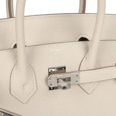HERMÈS Hermes Birkin 25 Craie Togo Palladium Hardware | Thumbnail 7 HERMÈS Hermes Birkin 25 Craie Togo Palladium Hardware | Thumbnail 7