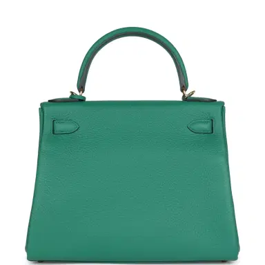 HERMÈS Hermes Kelly Retourne 28 Vert Vertigo Clemence Gold Hardware | Thumbnail 4 HERMÈS Hermes Kelly Retourne 28 Vert Vertigo Clemence Gold Hardware | Thumbnail 4