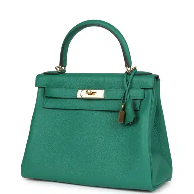 HERMÈS Hermes Kelly Retourne 28 Vert Vertigo Clemence Gold Hardware | Thumbnail 5 HERMÈS Hermes Kelly Retourne 28 Vert Vertigo Clemence Gold Hardware | Thumbnail 5