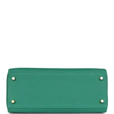 HERMÈS Hermes Kelly Retourne 28 Vert Vertigo Clemence Gold Hardware | Thumbnail 6 HERMÈS Hermes Kelly Retourne 28 Vert Vertigo Clemence Gold Hardware | Thumbnail 6