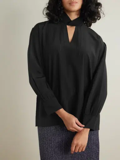 Joseph Rivoli Silk Crepe De Chine Blouse | Thumbnail 3 Joseph Rivoli Silk Crepe De Chine Blouse | Thumbnail 3