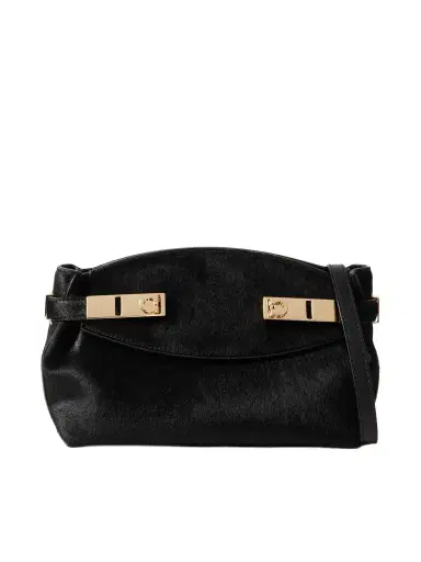Ferragamo Hug Small Embellished Pony Hair Shoulder Bag | Thumbnail 1 Ferragamo Hug Small Embellished Pony Hair Shoulder Bag | Thumbnail 1
