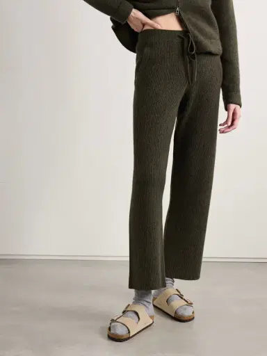 The Elder Statesman Ribbed Cashmere Track Pants | Thumbnail 3 The Elder Statesman Ribbed Cashmere Track Pants | Thumbnail 3