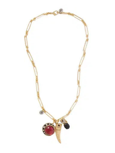 MAISON MAYLE Long Links Combo Gold-plated, Crystal And Enamel Necklace | Thumbnail 1 MAISON MAYLE Long Links Combo Gold-plated, Crystal And Enamel Necklace | Thumbnail 1