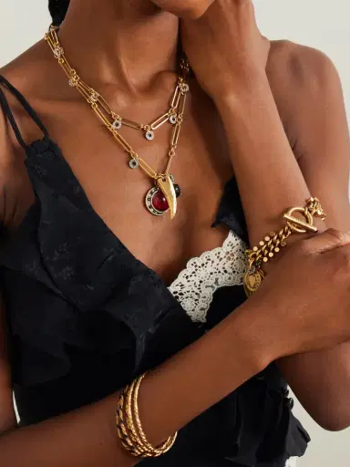 MAISON MAYLE La Ronde Gold-plated And Silver-tone Crystal Necklace | Thumbnail 5 MAISON MAYLE La Ronde Gold-plated And Silver-tone Crystal Necklace | Thumbnail 5