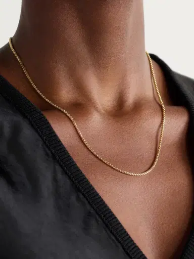 David Yurman Hollow Box Chain 18-karat Gold Necklace | Thumbnail 2 David Yurman Hollow Box Chain 18-karat Gold Necklace | Thumbnail 2