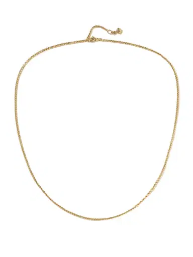 David Yurman Hollow Box Chain 18-karat Gold Necklace | Thumbnail 1 David Yurman Hollow Box Chain 18-karat Gold Necklace | Thumbnail 1