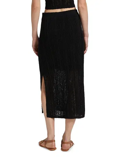 dh New York Women's Francis Open Knit Midi-Skirt - Black | Thumbnail 5 dh New York Women's Francis Open Knit Midi-Skirt - Black | Thumbnail 5