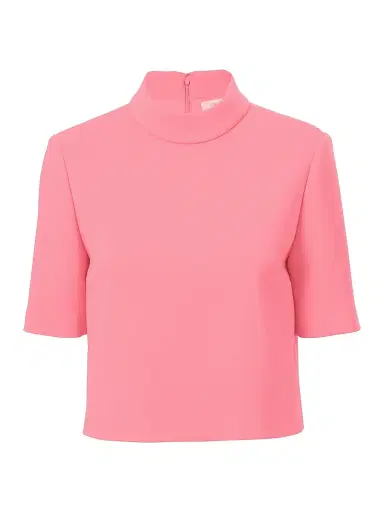 Carolina Herrera Women's Stretch-Wool Mock Turtleneck Top - Sunset | Thumbnail 1 Carolina Herrera Women's Stretch-Wool Mock Turtleneck Top - Sunset | Thumbnail 1