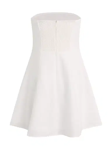 Favorite Daughter Women's The Favorite Linen-Blend Strapless Minidress - Bright White | Thumbnail 2 Favorite Daughter Women's The Favorite Linen-Blend Strapless Minidress - Bright White | Thumbnail 2