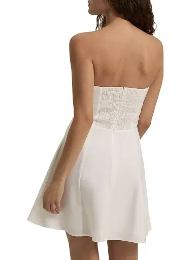 Favorite Daughter Women's The Favorite Linen-Blend Strapless Minidress - Bright White | Thumbnail 5 Favorite Daughter Women's The Favorite Linen-Blend Strapless Minidress - Bright White | Thumbnail 5