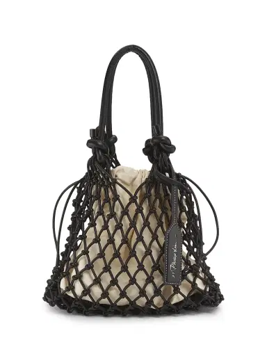 3.1 Phillip Lim Women's Mini Sac Macramé Drawstring Top Handle Bag - Black | Thumbnail 1 3.1 Phillip Lim Women's Mini Sac Macramé Drawstring Top Handle Bag - Black | Thumbnail 1
