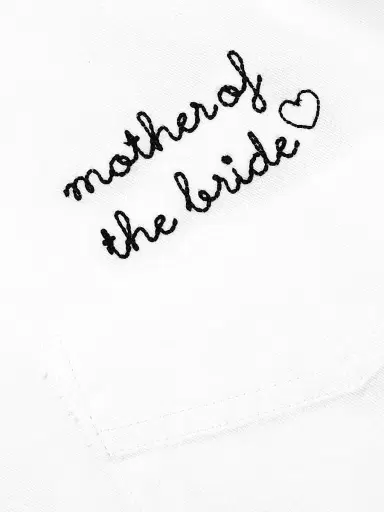 juju + stitch Oversized Mother Of The Bride Embroidered Button-Up Shirt - White | Thumbnail 6 juju + stitch Oversized Mother Of The Bride Embroidered Button-Up Shirt - White | Thumbnail 6