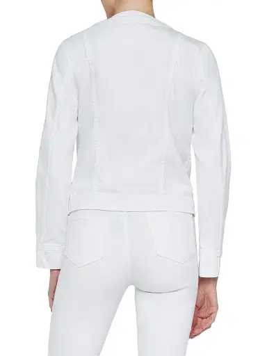 L'AGENCE Women's Yari Denim Collarless Jacket - White | Thumbnail 5 L'AGENCE Women's Yari Denim Collarless Jacket - White | Thumbnail 5