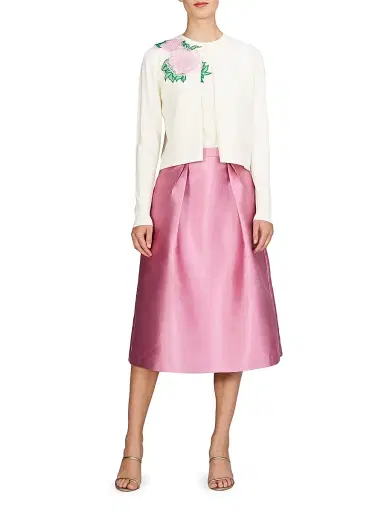 Kay Unger Women's Carson Floral Knit Cardigan | Thumbnail 2 Kay Unger Women's Carson Floral Knit Cardigan | Thumbnail 2