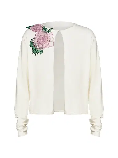 Kay Unger Women's Carson Floral Knit Cardigan | Thumbnail 1 Kay Unger Women's Carson Floral Knit Cardigan | Thumbnail 1