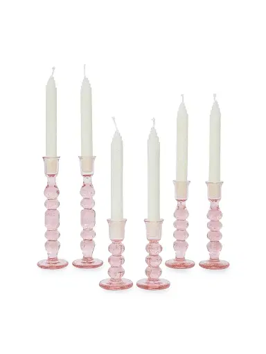 Juliska Provence Candlesticks 2-Piece Set - Pink Small | Thumbnail 1 Juliska Provence Candlesticks 2-Piece Set - Pink Small | Thumbnail 1