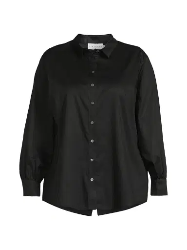 Harshman Women's Plus Franklin Shirt - Black | Thumbnail 1 Harshman Women's Plus Franklin Shirt - Black | Thumbnail 1