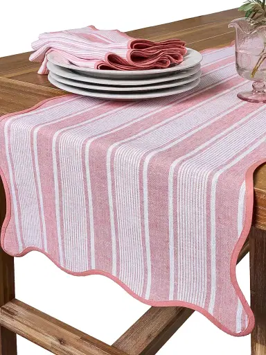 Juliska Cabana Stripe Table Runner - Pink | Thumbnail 2 Juliska Cabana Stripe Table Runner - Pink | Thumbnail 2