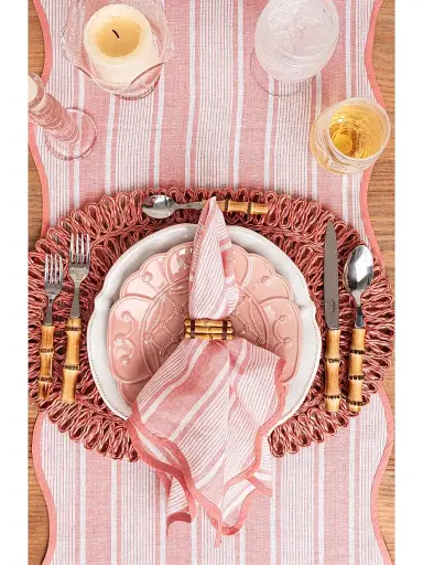 Juliska Cabana Stripe Table Runner - Pink | Thumbnail 3 Juliska Cabana Stripe Table Runner - Pink | Thumbnail 3