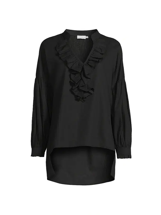 Women's Cordelia Ruffle Blouse - Black Women's Cordelia Ruffle Blouse - Black