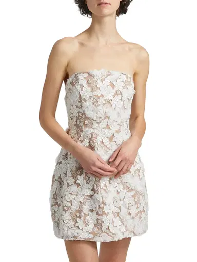 Elliatt Women's Vonni Floral Lace Strapless Minidress | Thumbnail 3 Elliatt Women's Vonni Floral Lace Strapless Minidress | Thumbnail 3