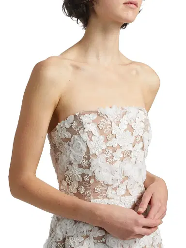 Elliatt Women's Vonni Floral Lace Strapless Minidress | Thumbnail 7 Elliatt Women's Vonni Floral Lace Strapless Minidress | Thumbnail 7