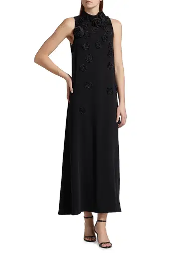 Elliatt Women's Lilydale Rosette Maxi Dress - Black | Thumbnail 3 Elliatt Women's Lilydale Rosette Maxi Dress - Black | Thumbnail 3