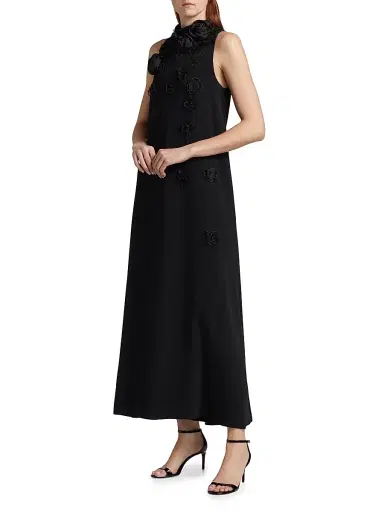Elliatt Women's Lilydale Rosette Maxi Dress - Black | Thumbnail 4 Elliatt Women's Lilydale Rosette Maxi Dress - Black | Thumbnail 4