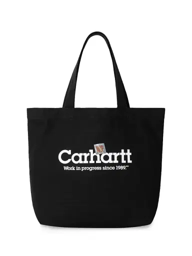 Carhartt WIP Men's Graphic Canvas Tote Bag - Black | Thumbnail 1 Carhartt WIP Men's Graphic Canvas Tote Bag - Black | Thumbnail 1